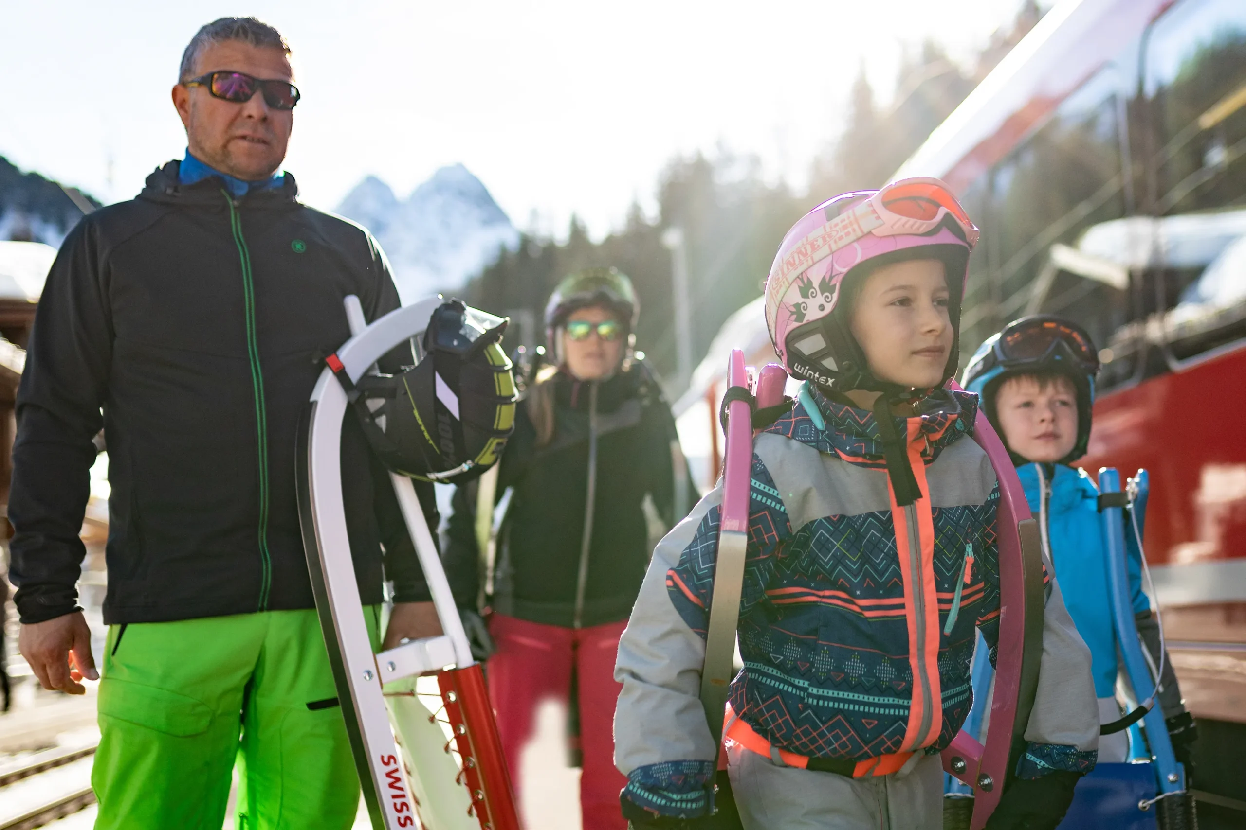 Mit dem Schlitten auf die RhB